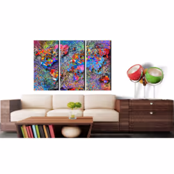Tableau Cartes du monde World Map: Colourful Whirl - PD11441-120-80