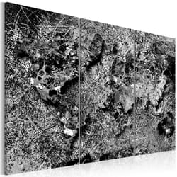 Tableau Cartes du monde World Map: Grey Thread - PD11442-120-80