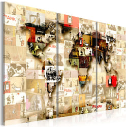 Tableau Cartes du monde Graffiti World - PD11446-120-80