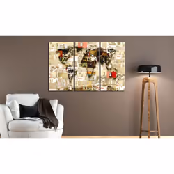 Tableau Cartes du monde Graffiti World - PD11446-120-80