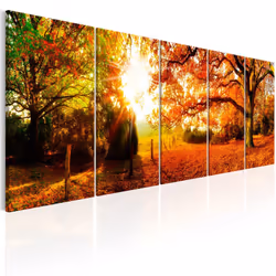 Planete Discount PD9771-225-90, Arbres, Marron, Vert, Orange, Jaune, Panneaux MDF, 2250 mm, 20 mm, 900 mm