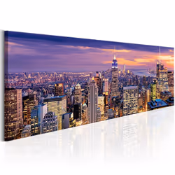 Planete Discount PD12025-150-50, New York, Orange, Violet, Jaune, Panneaux MDF, 1500 mm, 20 mm, 500 mm