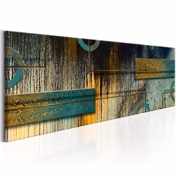Planete Discount PD8601-150-50, Moderne, Noir, Or, Turquoise, Panneaux MDF, 1500 mm, 20 mm, 500 mm