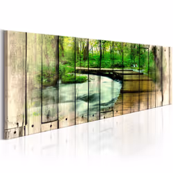 Planete Discount PD9783-150-50, Forêt, Beige, Marron, Vert, Panneaux MDF, 1500 mm, 20 mm, 500 mm