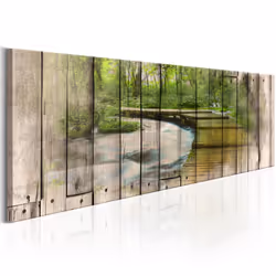 Planete Discount PD9784-150-50, Forêt, Bleu, Marron, Vert, Panneaux MDF, 1500 mm, 20 mm, 500 mm