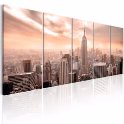 Planete Discount PD12038-200-80, New York, Beige, Noir, Gris, Orange, Panneaux MDF, 2000 mm, 20 mm, 800 mm