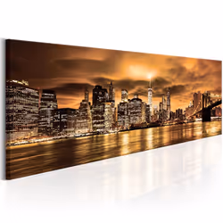 Planete Discount PD12048-150-50, New York, Marron, Orange, Panneaux MDF, 1500 mm, 20 mm, 500 mm