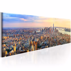 Planete Discount PD12049-150-50, New York, Bleu, Orange, Jaune, Panneaux MDF, 1500 mm, 20 mm, 500 mm
