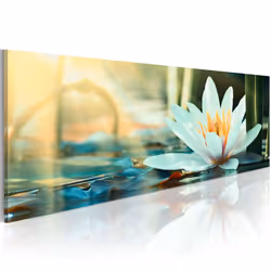 Planete Discount PD10999-135-45, Fleurs variées, Bleu, Vert, Blanc, Jaune, Panneaux MDF, 1350 mm, 450 mm