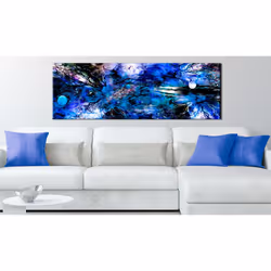 Tableau Blue Artistic Chaos - PD8614-150-50
