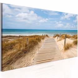 Planete Discount PD9790-150-50, Paysage marin, Beige, Bleu, Blanc, Panneaux MDF, 1500 mm, 20 mm, 500 mm