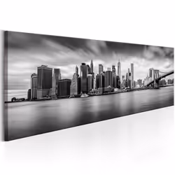 Planete Discount PD12053-135-45, New York, Noir, Blanc, Panneaux MDF, 1350 mm, 20 mm, 450 mm