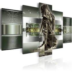 Tableau Zen Sleeping buddha in greens - PD12481-200-100