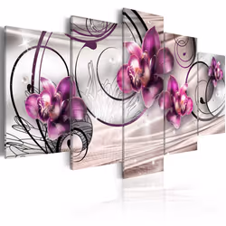 Planete Discount PD11003-100-50, Orchidées, Métallique, Violet, Panneaux MDF, 1000 mm, 500 mm