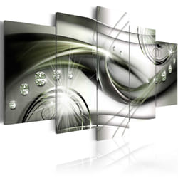 Tableau Glowing Green Wave - PD8633-200-100