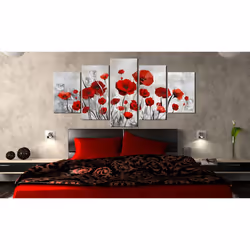 Tableau Fleurs Nuage écarlate - PD11006-200-100