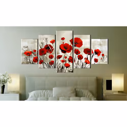 Tableau Fleurs Сhamp bordeaux - PD11007-200-100