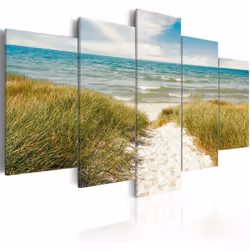 Planete Discount PD9811-100-50, Paysage marin, Beige, Bleu, Vert, Blanc, Panneaux MDF, 1000 mm, 20 mm, 500 mm