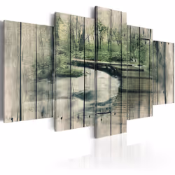 Planete Discount PD9814-200-100, Forêt, Beige, Marron, Vert, Gris, Panneaux MDF, 2000 mm, 20 mm, 1000 mm