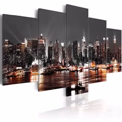 Planete Discount PD12064-100-50, New York, Or, Gris, Panneaux MDF, 1000 mm, 20 mm, 500 mm