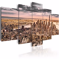 Planete Discount PD12070-100-50, New York, Beige, Marron, Gris, Rose, Panneaux MDF, 1000 mm, 20 mm, 500 mm
