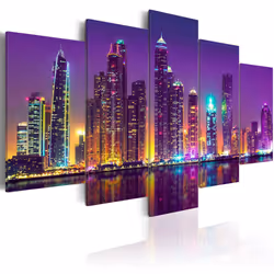 Planete Discount PD12071-200-100, Villes du monde, Bleu, Violet, Jaune, Panneaux MDF, 2000 mm, 20 mm, 1000 mm