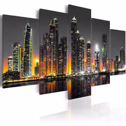 Planete Discount PD12073-200-100, Villes du monde, Noir, Gris, Jaune, Panneaux MDF, 2000 mm, 20 mm, 1000 mm