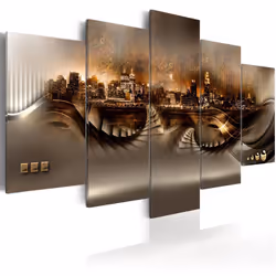 Planete Discount PD12074-200-100, New York, Marron, Or, Panneaux MDF, 2000 mm, 20 mm, 1000 mm