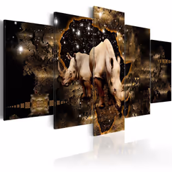 Planete Discount PD11989-200-100, Animaux, Noir, Marron, Or, Panneaux MDF, 2000 mm, 20 mm, 1000 mm
