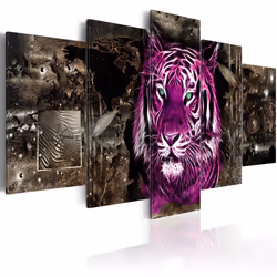 Planete Discount PD8180-100-50, Chats, Marron, Or, Violet, Panneaux MDF, 1000 mm, 20 mm, 500 mm