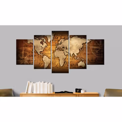 Tableau Cartes du monde Amber Map - PD11449-200-100