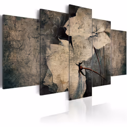 Planete Discount PD11037-200-100, Fleurs variées, Beige, Bleu, Marron, Gris, Panneaux MDF, 2000 mm, 1000 mm