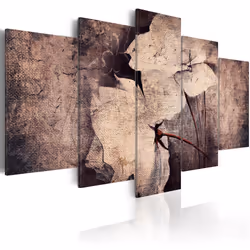 Planete Discount PD11038-200-100, Fleurs variées, Beige, Marron, Violet, Panneaux MDF, 2000 mm, 1000 mm