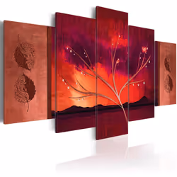 Planete Discount PD9816-200-100, Arbres, Rouge, Panneaux MDF, 2000 mm, 20 mm, 1000 mm