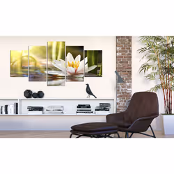 Tableau Fleurs Sunny Lotus - PD11041-200-100