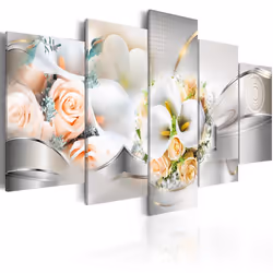 Planete Discount PD11052-200-100, Bouquets de fleurs, Gris, Orange, Blanc, Jaune, Panneaux MDF, 2000 mm, 1000 mm
