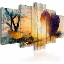 Planete Discount PD9818-200-100, Forêt, Bleu, Gris, Rouge, Jaune, Panneaux MDF, 2000 mm, 20 mm, 1000 mm