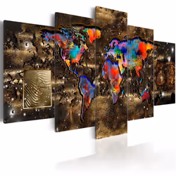 Planete Discount PD11454-200-100, Marron, Multicolore, Jaune, Panneaux MDF, 2000 mm, 20 mm, 1000 mm