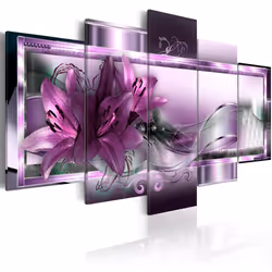 Planete Discount PD8668-200-100, Fleurs et plantes, Gris, Violet, Panneaux MDF, 2000 mm, 20 mm, 1000 mm