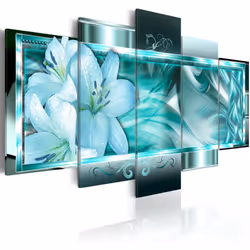 Planete Discount PD8669-200-100, Fleurs et plantes, Bleu, Blanc, Panneaux MDF, 2000 mm, 20 mm, 1000 mm