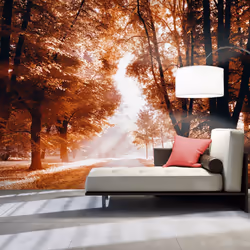Planete Discount PD14292-400-280, Papier peint non tissé, Noir, Orange, Noir, Orange, 120 g/m², Autumn Park, 4000 mm