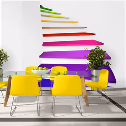 Planete Discount PD12913-400-280, Papier peint non tissé, Blanc, Colorful, Blanc, 120 g/m², Magic of childhood, 4000 mm