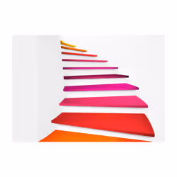 Papier peint intissé 3D et Perspective Colorful stairs - PD12914-400-280