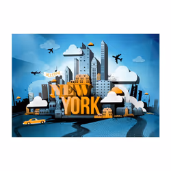 Papier peint intissé Street art New York - welcome - PD14664-400-280
