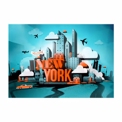 Papier peint intissé Street art Welcome New York - PD14665-400-280