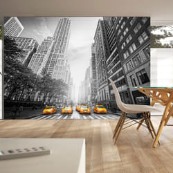 Papier peint intissé Ville et Architecture New York - yellow taxis - PD14793-400-280