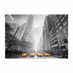 Papier peint intissé Ville et Architecture New York - yellow taxis - PD14793-400-280