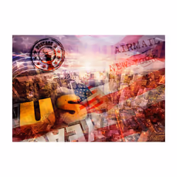 Papier peint intissé Street art New York - patriotic theme - PD14666-400-280