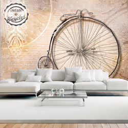 Planete Discount PD15024-250-175, Papier peint non tissé, 120 g/m², Vintage bicycles - sepia, 2500 mm, 50 cm, 1750 mm