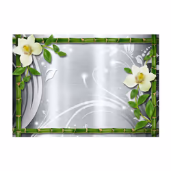 Papier peint intissé Fleurs Bamboo and two orchids - PD13444-400-280